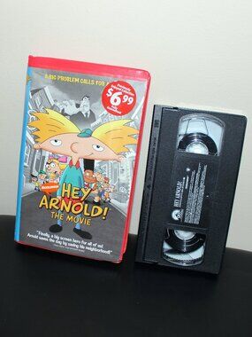 3/$55❤️vintage 2002 Hey Arnold! The Movie Red Clamshell VHS Nickelodeon